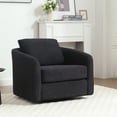 thumbnail image 1 of MINCETA Accent Chairs,Oversized 360 Swivel Armchair(Seat Area:25.6"D x 26.8"W),Modern Comfy Reading Chairs for Living Room with Metal Base,Performance Fabric in Charcoal Gray, 1 of 5