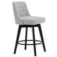 thumbnail image 1 of MINCETA Counter Stool,26" 360 Free Swivel Upholstered Bar Stool with Back-PU in Light Gray, 1 of 7
