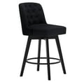 thumbnail image 1 of MINCETA Counter Stool,26" 360 Free Swivel Upholstered Bar Stool with Back-Performance Fabric in Black, 1 of 6