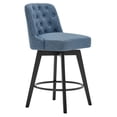 thumbnail image 1 of MINCETA Counter Stool,26" 360 Free Swivel Upholstered Bar Stool with Back-Performance Fabric in Navy, 1 of 7