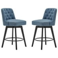 thumbnail image 1 of MINCETA Counter Stool,26" 360 Free Swivel Upholstered Bar Stool with Back-Set of 2-Performance Fabric in Navy, 1 of 7