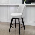 thumbnail image 1 of MINCETA Counter Stools,26" 360 Free Swivel High Back Full Back Upholstered Nail Head Counter Height Bar Stools,1 Piece,Performance Fabric in Light Gray, 1 of 10