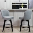 thumbnail image 1 of MINCETA Counter Stools,26" 360 Free Swivel Vertical Line Modern Upholstered Counter Height Bar Stools,Set of 2,Performance Fabric in Gray, 1 of 10