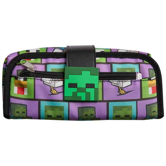 Minecraft Utility Pencil Pouch, Zippered, Multi Color