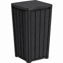 Garbage Dustbin Outside Nihsuao 42 Gallon Resin Trash Can, Durable & Waterproof Outdoor Garbage ...