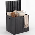 thumbnail image 1 of MINDYES 33 Gallon Deck Box, Lockable Patio Outdoor Storage Box for Furniture, Garden Tools and Tools Storage,Black, 1 of 9