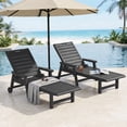 thumbnail image 1 of MINDYES Outdoor Chaise Lounge Chair, Adjustable Pool Lounge Chair, Patio Recliner for Poolside and Backyard, Black, 1 of 8