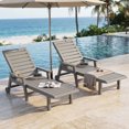 thumbnail image 1 of MINDYES Outdoor Chaise Lounge Chairs Set of 2, Adjustable Pool Lounge Chairs Patio Recliners for Poolside and Backyard, Gray, 1 of 8