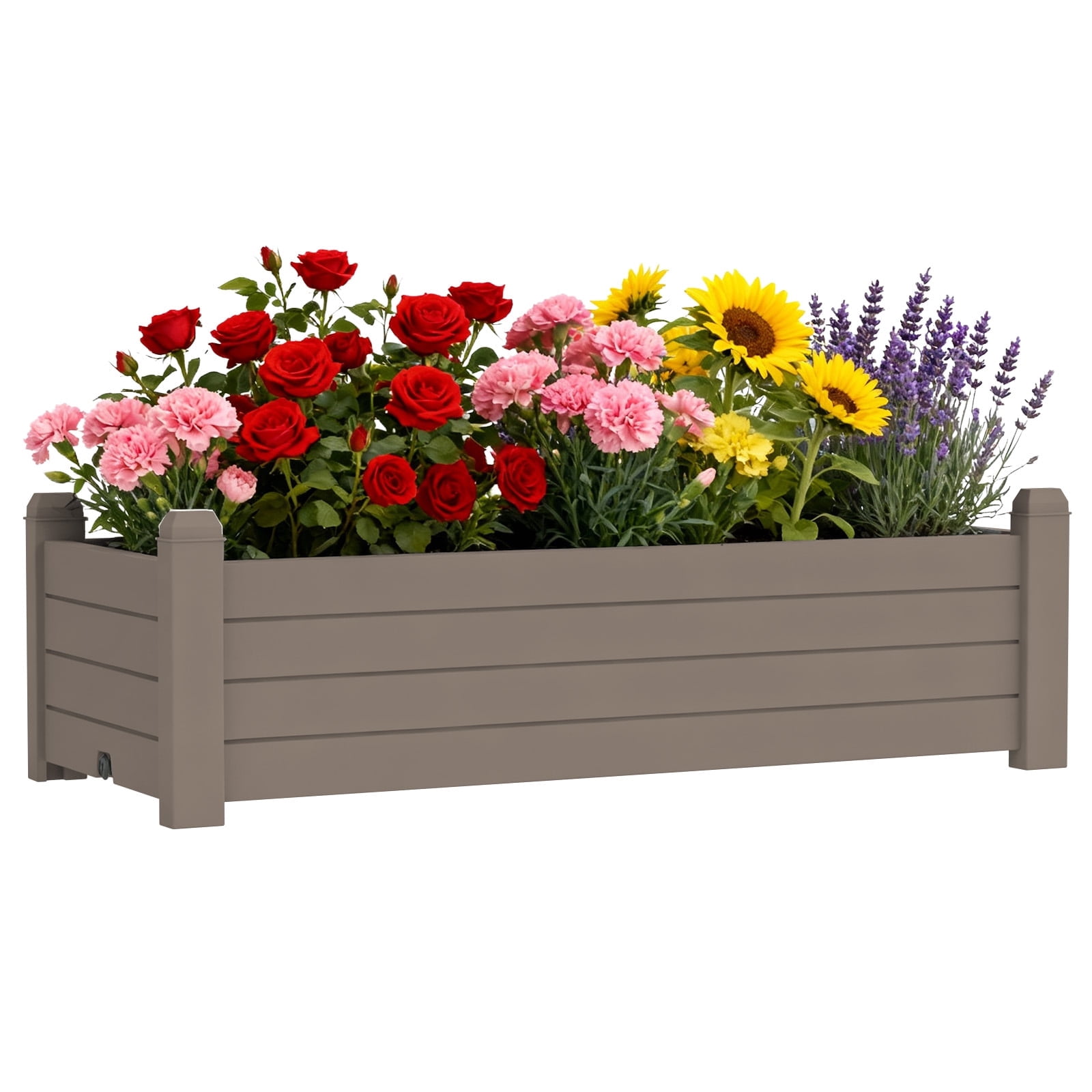 MINDYES Raised Garden Bed , Planter Raised Garden Boxes Outdoor, Raised Garden Beds for Vegetables 43.31*17.72*12.6 inch