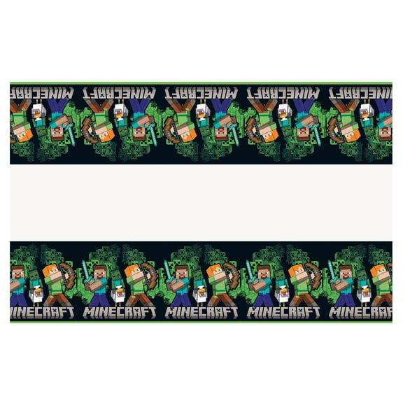 Minecraft 1 Count 54IN x 84IN Multicolor Plastic Table Cover