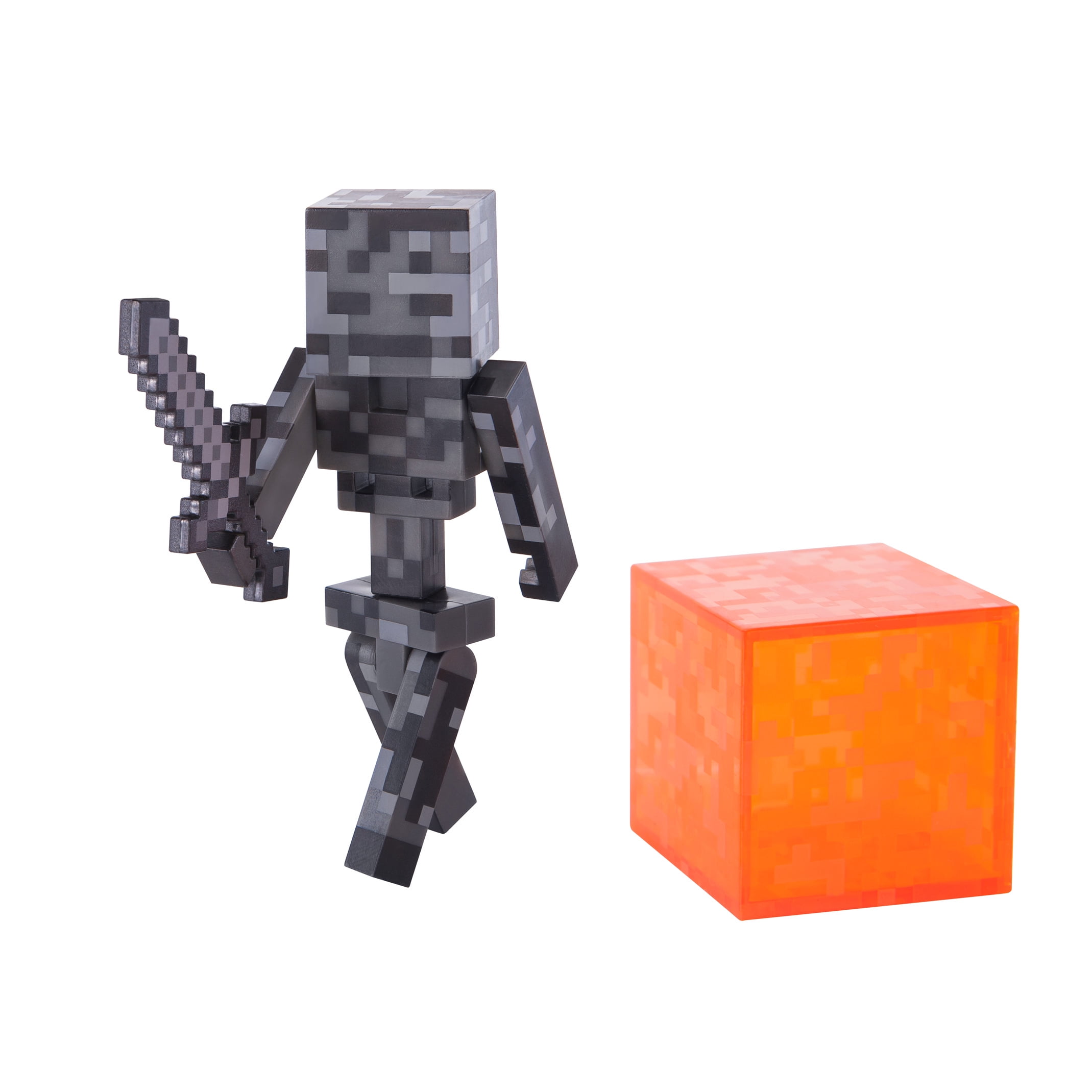 Minecraft Wither Skeleton Collectible Figure Pack with Stone