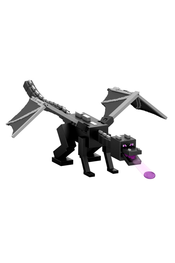 Dragons Breath Attack Ender Dragon Action Figure with 10 Discs, 20-inch Wingspan
