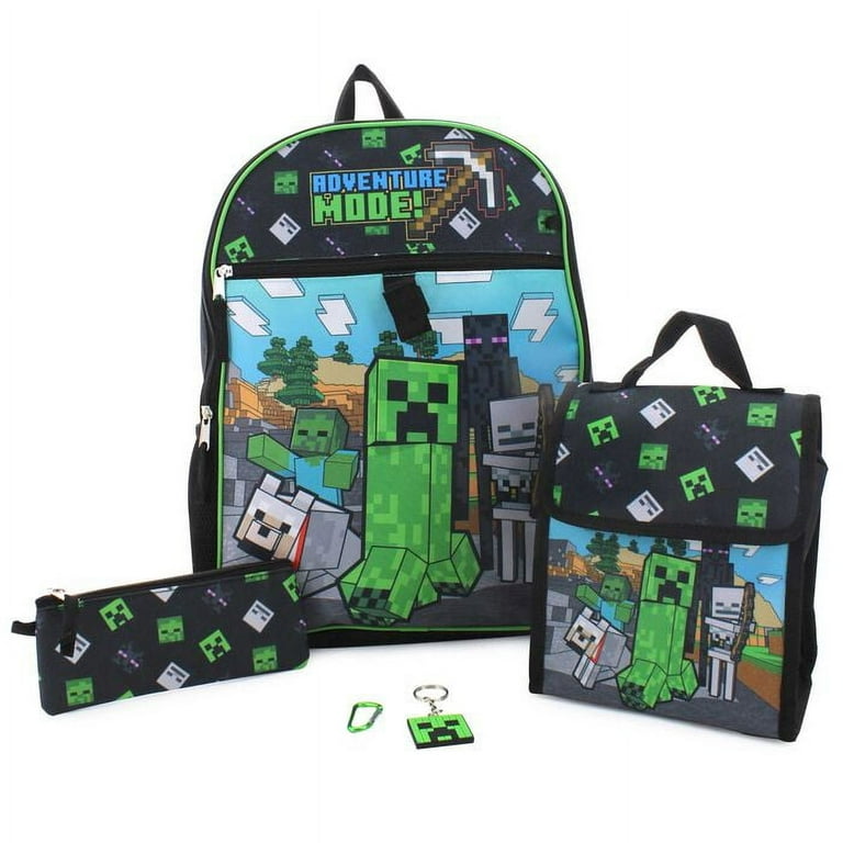 MINECRAFT 5-Piece Backpack Set - Walmart.com