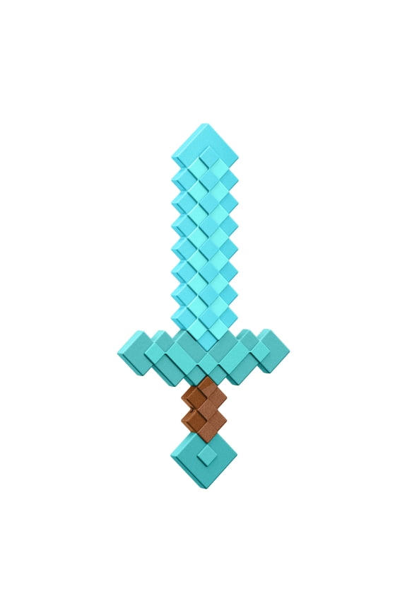 Diamond Sword Battle Toy, Kid-Sized for Role-Play & Costumes, Inspired by the Video Game
