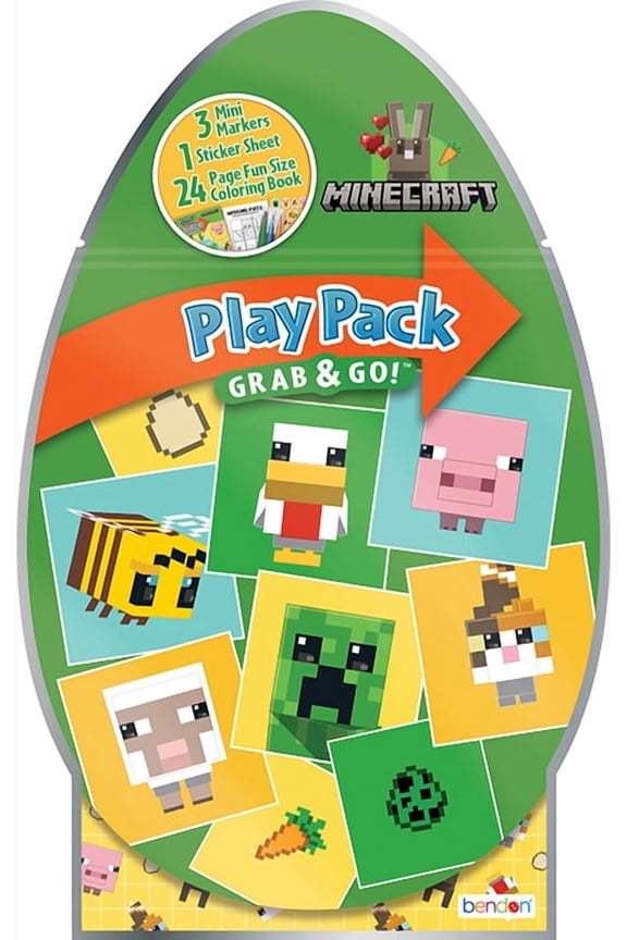 Easter Activity Play Pack with Coloring Book and Mini Markers, Paperback by Bendon