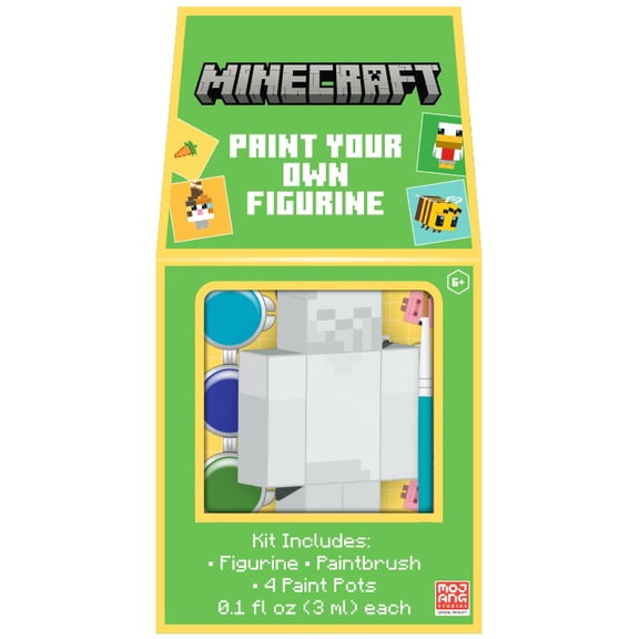 Minecraft Paint Your Own Figurine, Multi-color, Includes Figurine, Paintbrush and Paint