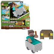 Minecraft Minecart RC & Steve, Wheelie Stunt & Turbo Boost, Lights & Digital Item Code