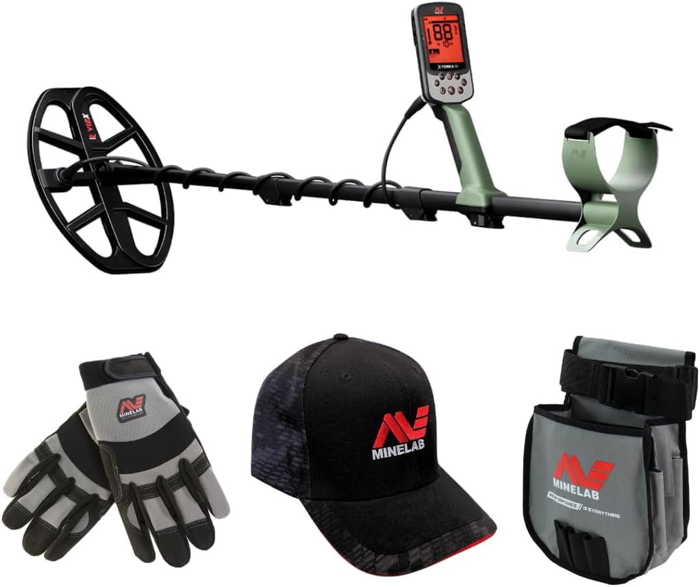 MINELAB X-Terra PRO Treasure Metal Detector w/ Pouch/Gloves/Camo Hat Bundle