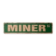 thumbnail image 1 of MINER Vintage Plastic Street Sign coal gold digger mine iron | Indoor/Outdoor |  30" Wide, 1 of 4