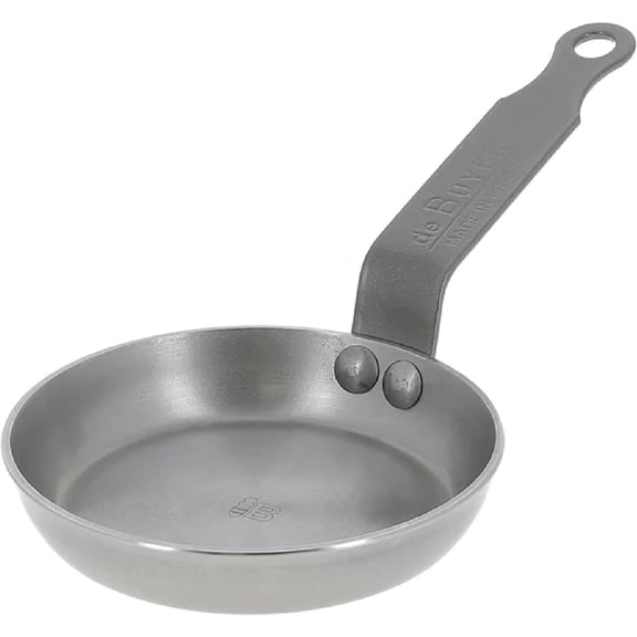 MINERAL B Carbon Steel Egg & Pancake Pan - 4.75 Diameter Naturally Non-Stick Finish France