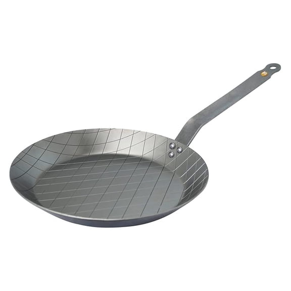 MINERAL B Carbon Steel Steak Pan - 11 Diameter, 8.4 Cooking Surface - Ideal for Searing & Meat - , & Free - Made in France