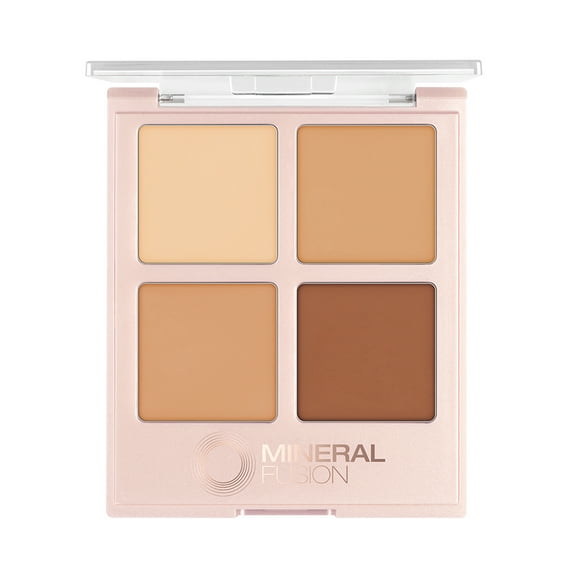 MINERAL FUSION Vegan Concealer Palette, Decadence | 4 Warm/Deep Shades | Flawless Full Coverage