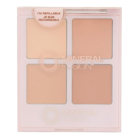 MINERAL FUSION Vegan Concealer Palette, Indulgence | 4 Light/Neutral Shades | Flawless Full Coverage