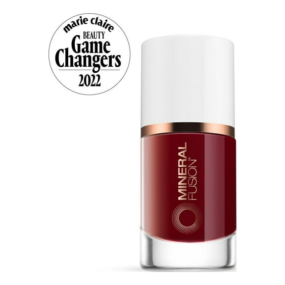 MINERAL FUSION Vegan Nail Polish, "Heart Throb" Dark Red/Deep Red | Non-Toxic | Cruelty-Free