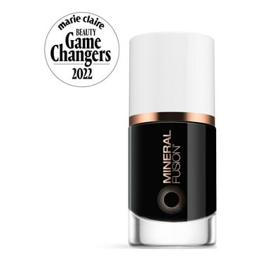 MINERAL FUSION Vegan Nail Polish, "Little Black Dress" Black/Classic Black | Non-Toxic, Cruelty-Free