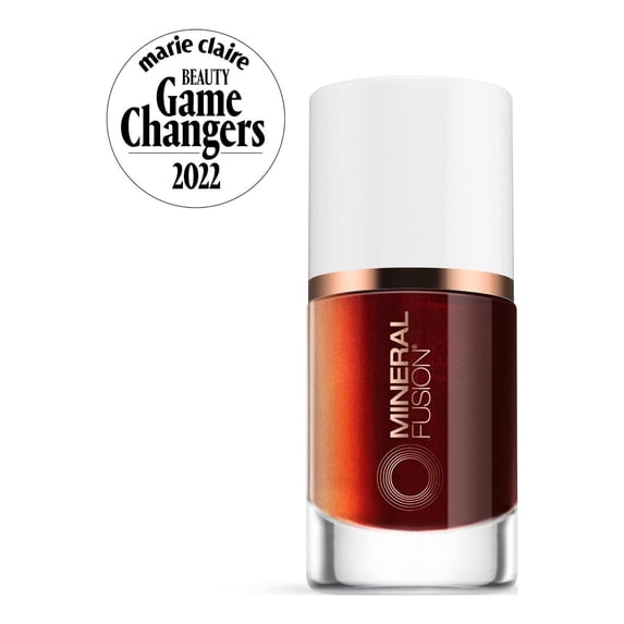MINERAL FUSION Vegan Nail Polish, "Love Potion" Metallic Deep Red | Non-Toxic | Cruelty-Free