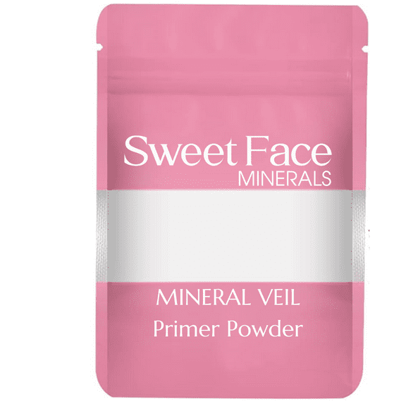 VEIL PRIMER BULK POWDER (12 gram Refill Pouch) Matte Loose Minerals SPF 20 Oil Control Blurs Bare Face Extends Makeup Wear Melts Clear for Flawless Prep Before and Illuminating Setting Finish After