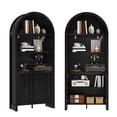 thumbnail image 1 of MINESTIA 71" Tall Farmhouse arched bookcase, Arch Kitchen Pantry Storage Cabinet with Adjustable Open Shelves, 1 of 8