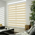 thumbnail image 1 of MING CHEN Cordless Zebra Blinds for Windows 95% Blackout Dual Layer Privacy Window Blinds Free-Stop Roller Window Shades Light Filtering Sheer Shades for Home, Office (Beigi, 70" Wx72" H), 1 of 8