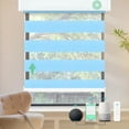 thumbnail image 1 of MING CHEN Motorized Blackout Zebra Blinds Works with Remote Alex, Smart Electric Window Zebra Shades Blinds, Automatic Zebra Blinds for Windows Blackout (Light Blue, 55"Wx72"H), 1 of 6