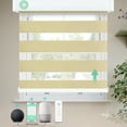 thumbnail image 1 of MING CHEN Motorized Blackout Zebra Blinds Works with Remote Alex, Smart Electric Window Zebra Shades Blinds, Automatic Zebra Blinds for Windows Blackout (Luxury Gold, 54"Wx72"H), 1 of 6