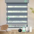 thumbnail image 1 of MING CHEN Motorized Blinds with Remote, Built-in Rechargeable Motor Smart Window Blinds, Automatic Electric Zebra Blinds Compatible with Alexa Google for Home Office(Luxury Dark Grey, 44"Wx72"H), 1 of 6