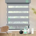 thumbnail image 1 of MING CHEN Motorized Blinds with Remote Control 75% Blackout Electric Zebra Blinds for Windows Compatible with Alexa Google for Home Office (Light Grey, 69"Wx72"H), 1 of 7