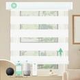 thumbnail image 1 of MING CHEN Motorized Blinds with Remote Control 75% Blackout Electric Zebra Blinds for Windows Compatible with Alexa Google for Home Office (White, 72"Wx72"H), 1 of 6
