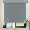 thumbnail image 1 of MING CHEN Motorized Roller Shade with Valance, 100% Blackout Remote Control Blinds, Waterproof and UV Protection, Work with Alexa, Google (64"Wx72"H, Dark Grey), 1 of 6