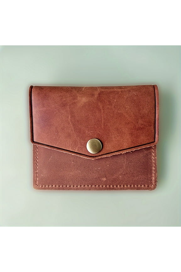 MING CLAN Chic Genuine Leather Women's Wallet - Slim Flip Design with Credit Card Slots, Snap Closure - Perfect for Christmas, Anniversary, Birthday & Valentine's Day Gifts