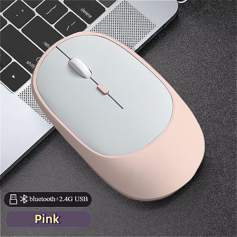 MINGCVIL Wireless Mouse Bluetooth USB Silent Mice Adjustable DPI Ergonomic Design Rechargeable Gaming Mouse For Xiaomi Tablet