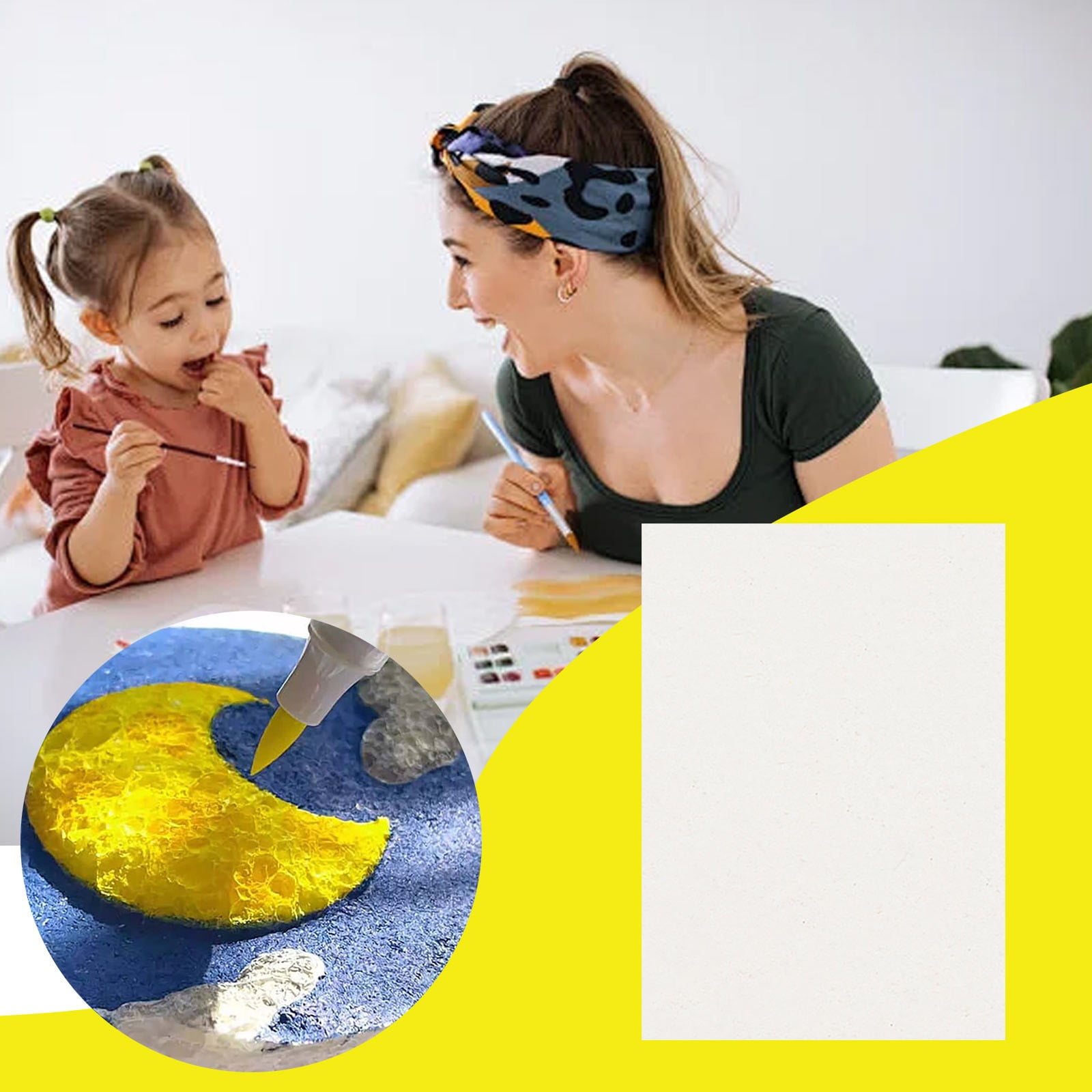 MINGFENGS Magic 3D Foam Painting Kit - DIY Texture Art Canvas with ...