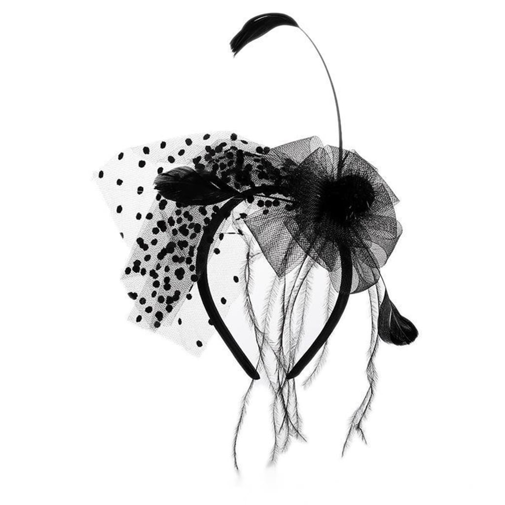 MINGPAI 1920s Medieval Feather Shape Headband Hair Hoop Woman Cosplay