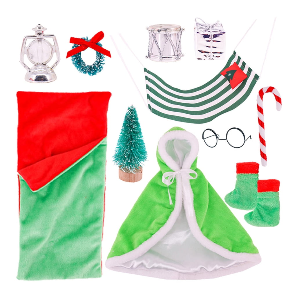 MINGPAI Christmas Shelf Doll Clothing Cape & Accessory Elf On Shelf