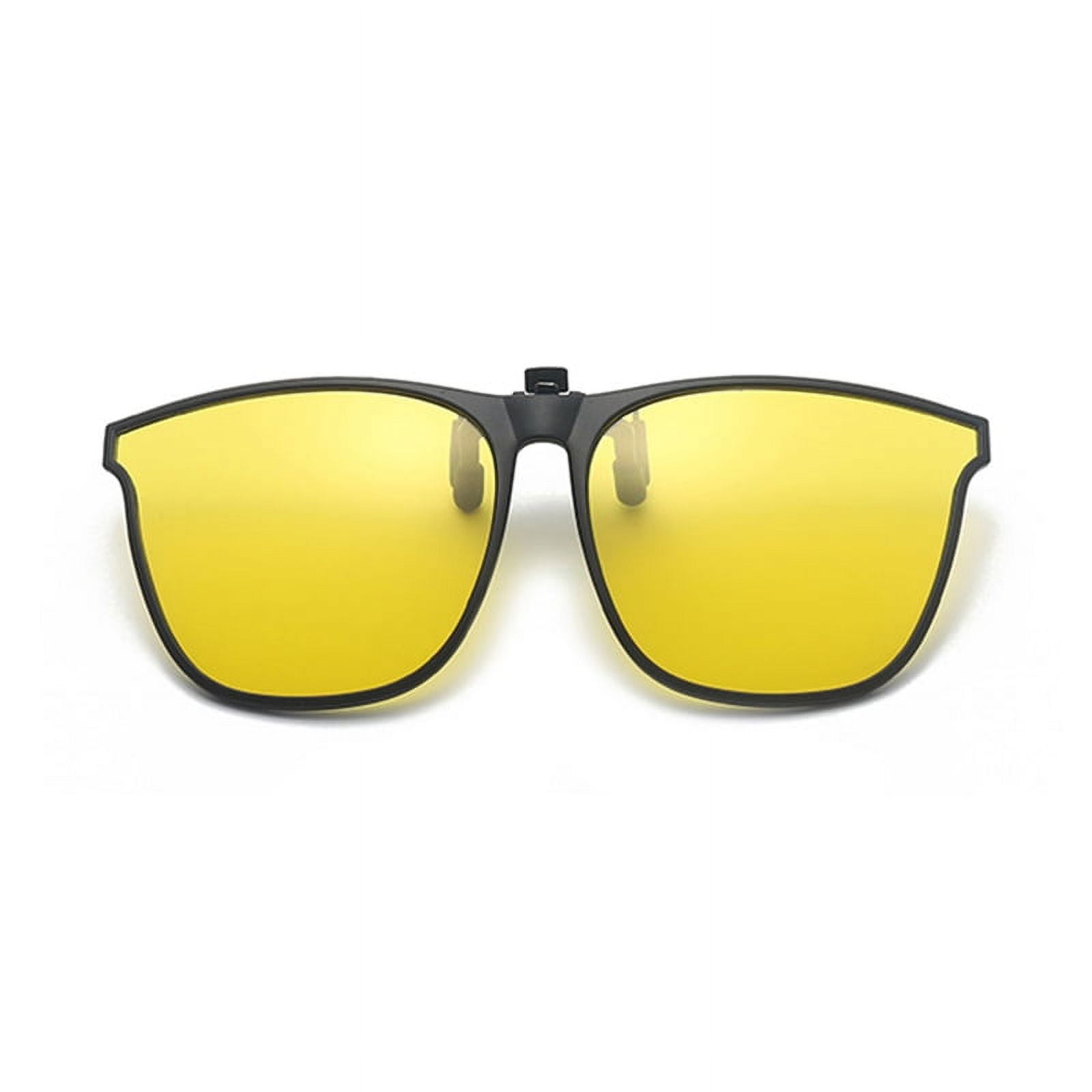 MINGPAI Clipon Polarized Sunglasses Night Driving Glasses Clip On Flip