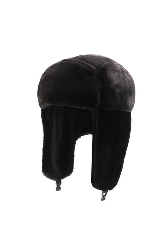 Russian Hat Ushanka Plush Hat Caps Windproof Warm Earflap Russian Bomber Hat for Skiing Camping Hiking Biking