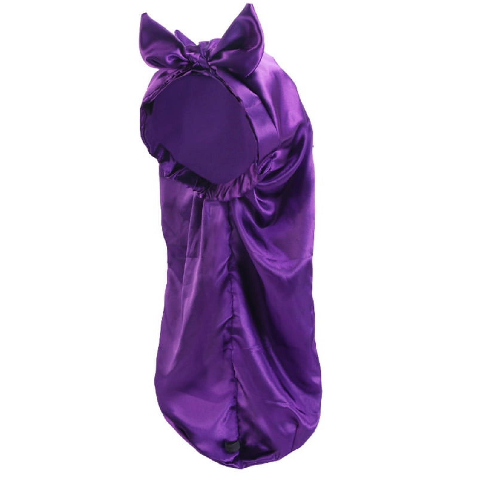 MINGPAI Satin Silk Sleep Caps for Head Cover Turban Wrap Long