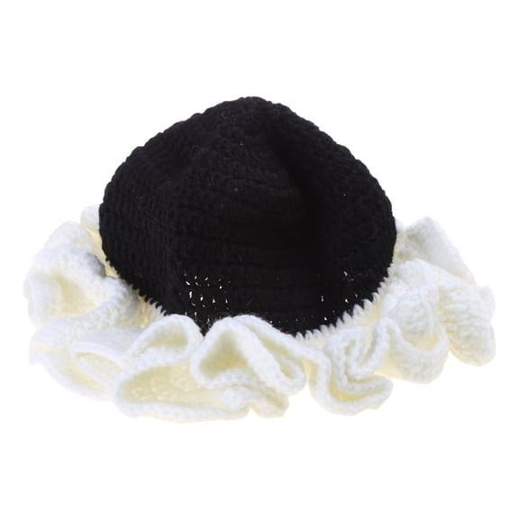 MINGPAI Winter Fisherman Hat for Woman Exaggerated Bucket Hat Knit Ruffled Brim Hat