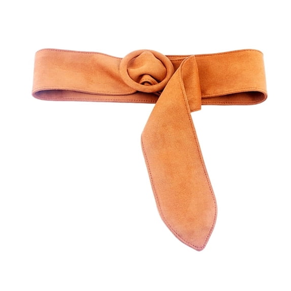 MINGPAI Women Suede Belt For Dresses Wide Cinchs Belt Formal Vintage Chunky Belt Waist Wrap Belt For Women Wide Stretchy Belt