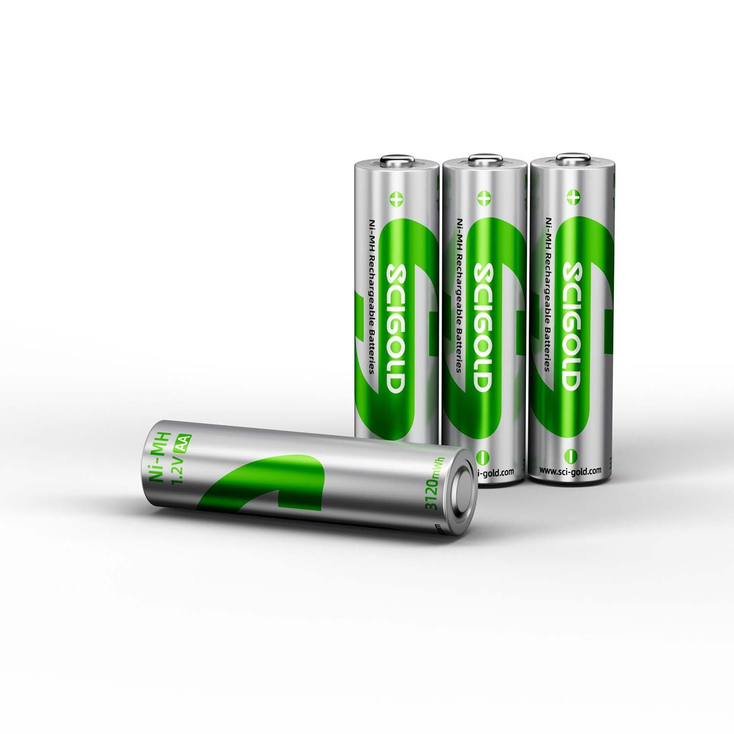 MINGSCI Ni-MH AA Rechargeable Batteries 3120mWh Constant